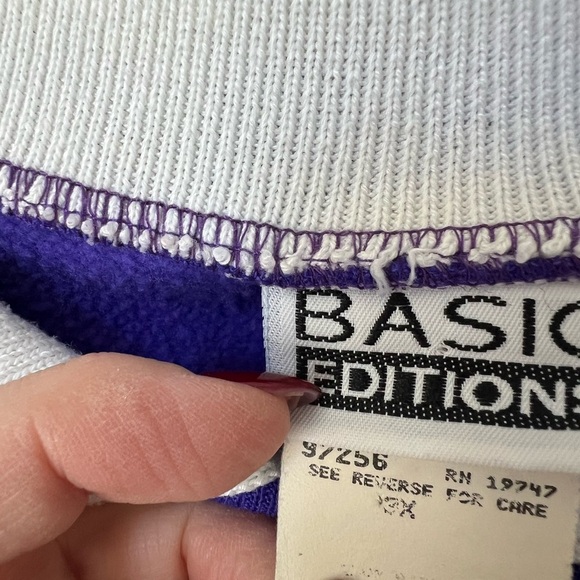 Vintage 80s 90s Purple Cat Sweater - Picture 4 of 4